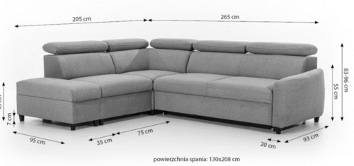 Pranie narożnika średniego (suma boków "L"od 4,5m do 5 m2)