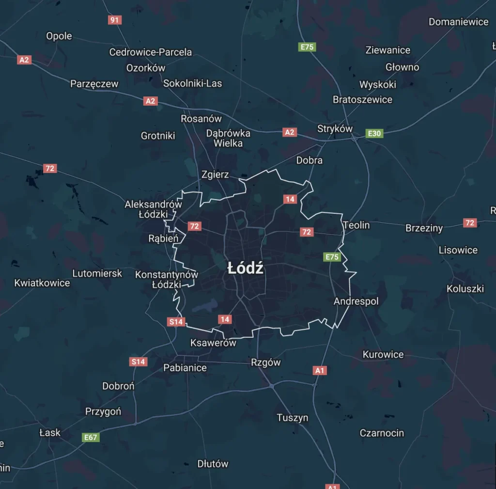 ALT: Gdzie działamy – pranie tapicerki Łódź i okolice