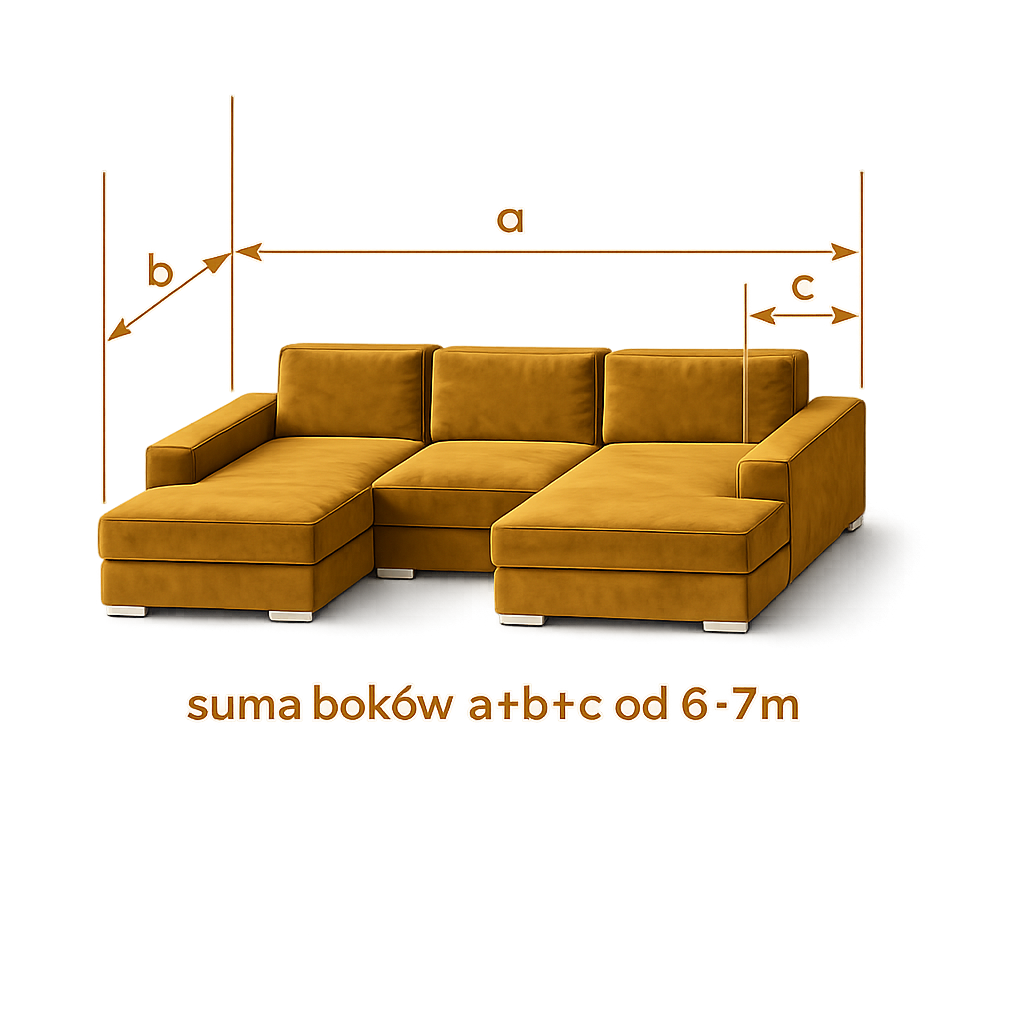 Pranie narożnika w kształcie "U" (Sum. bok. 6- 7m)