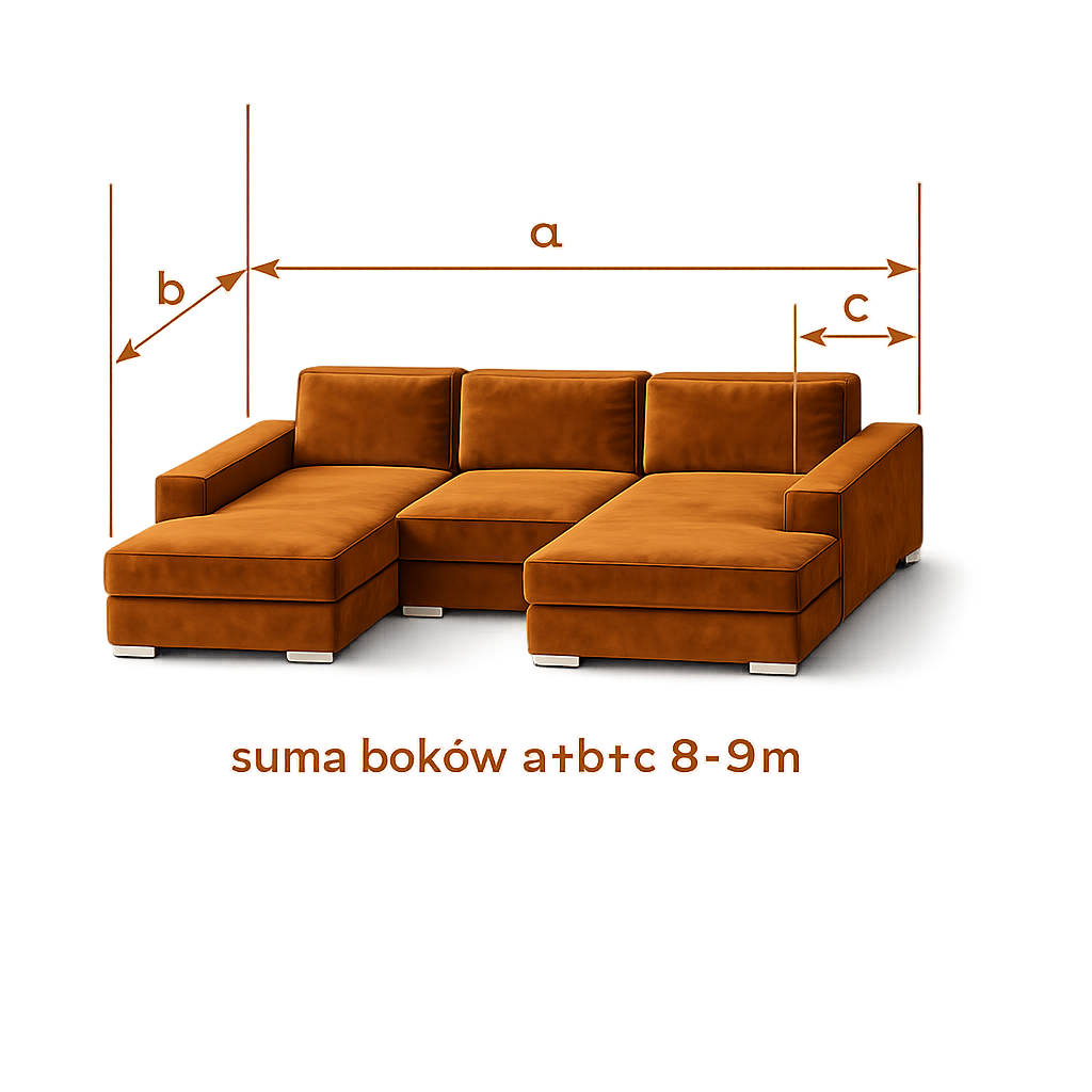 Pranie narożnika w kształcie "U"(sum.bok. 8-9m)